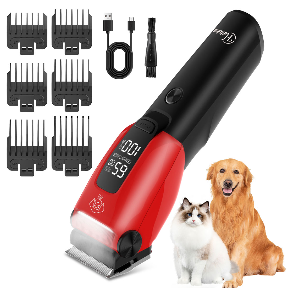 Dog Grooming Clippers - Электрическая машинка для стрижки шерсти Hatteker