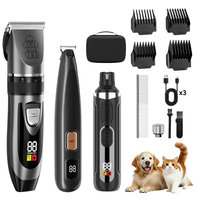 Dog Grooming Clippers - Беспроводной набор для стрижки шерсти собак,