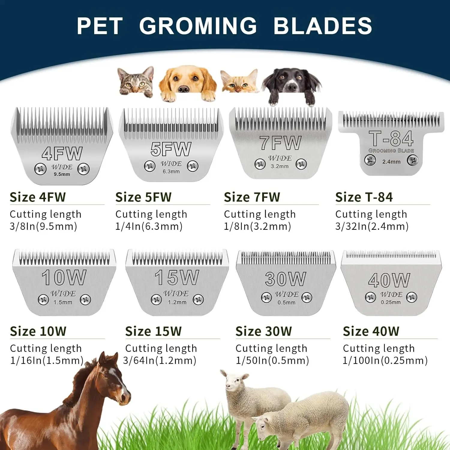 Съемное широкое лезвие для жив – обзор и цена Dog Grooming Clippers
